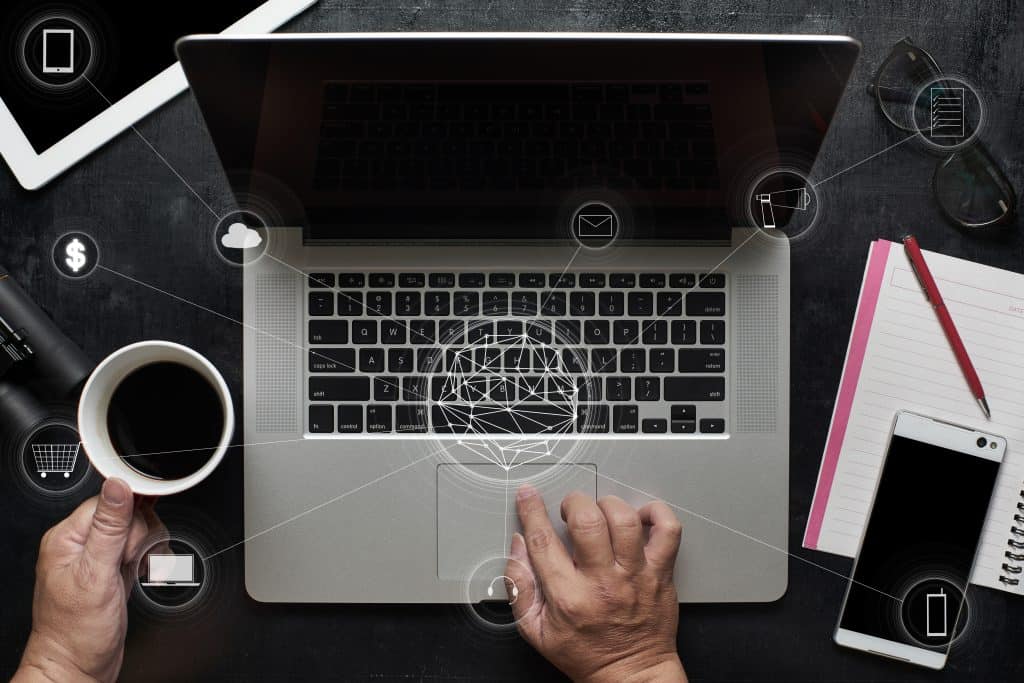 Person using a computer
