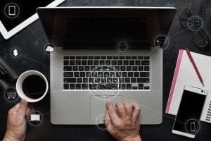 Person using a computer