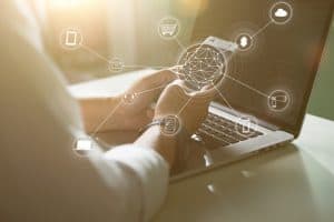 Person using technology