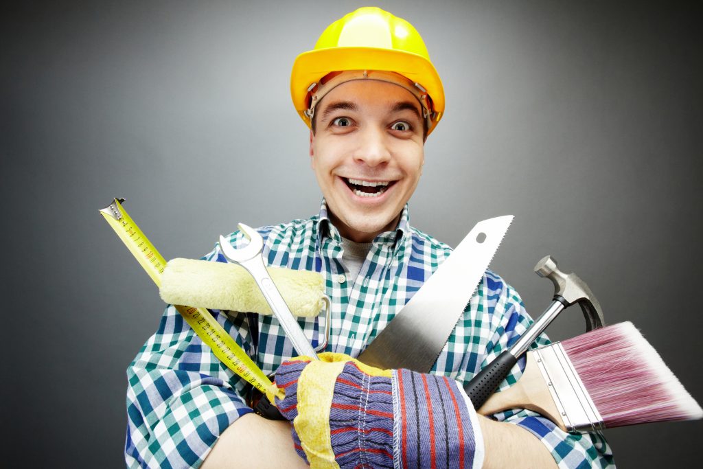 Person holding tools