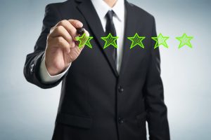Person leaving a review