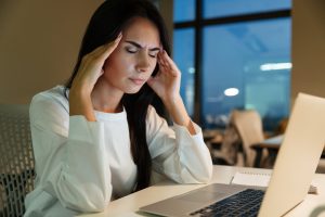 Person having a migraine