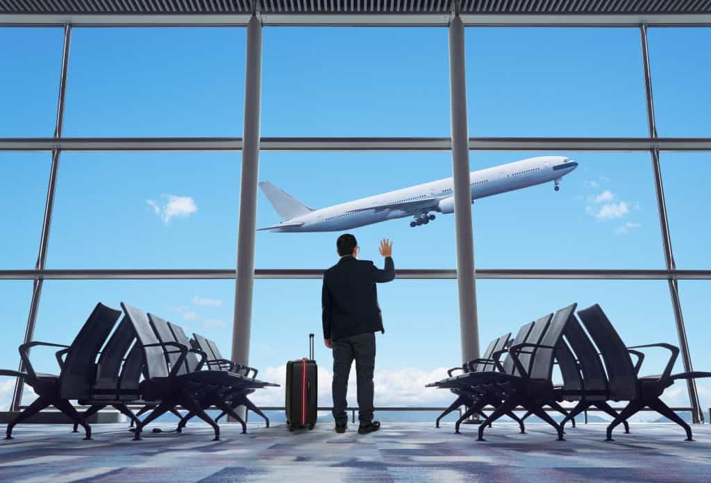 Person standing in airport