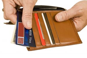 Credit cards in a wallet