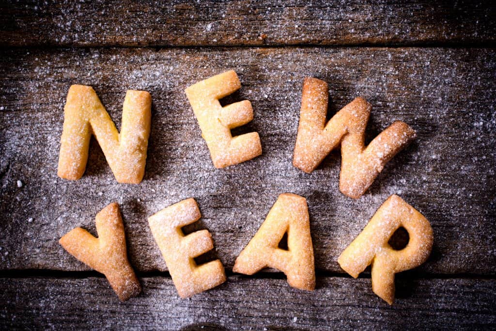 "New Year" cookies
