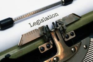 "Legislation" typed by typewriter
