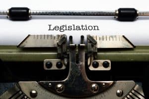 "Legislation" typed by typewriter