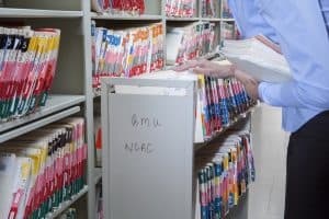 Person filing medical records