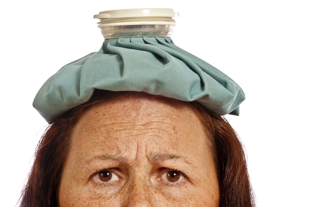 Hot pack on head