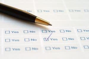 Survey being completed