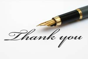 "Thank You" card