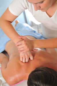 Person getting a massage