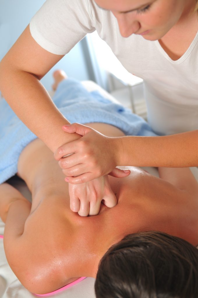 Person getting a massage