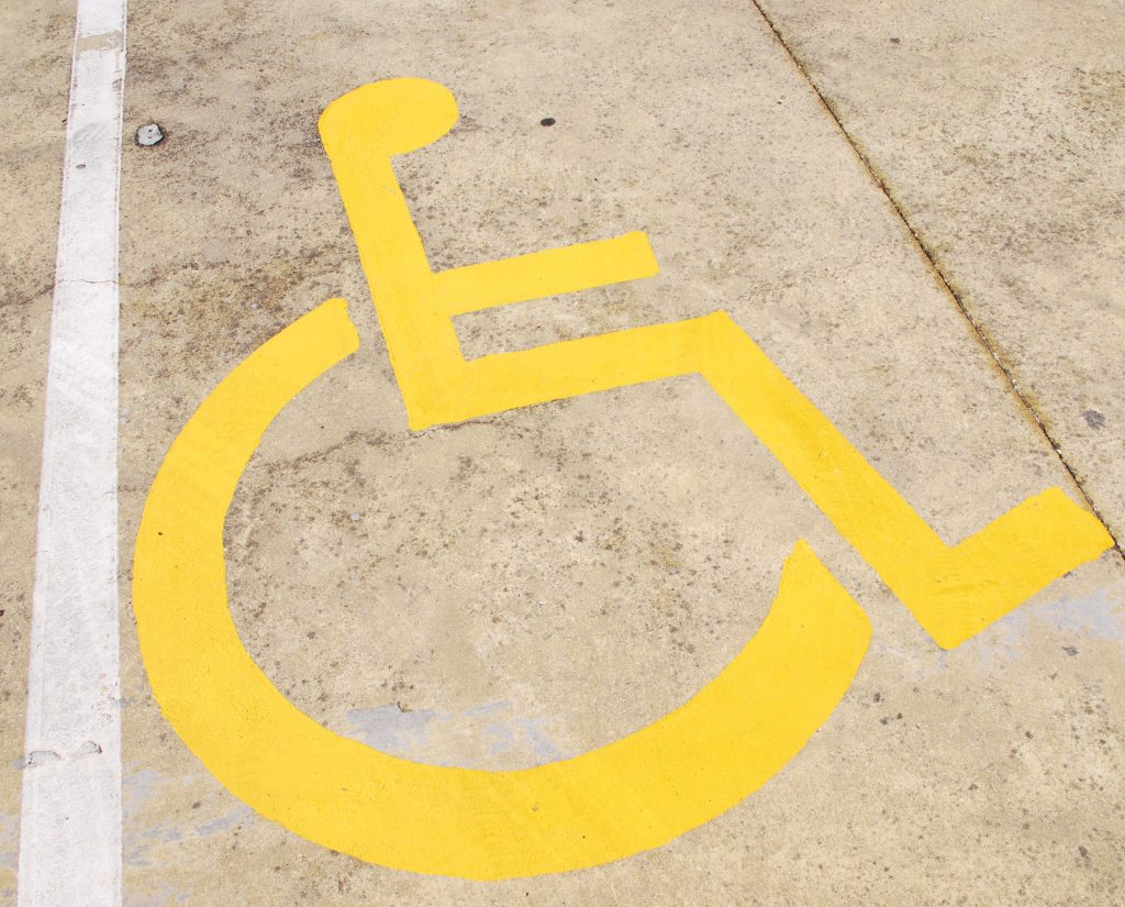 Handicap parking spot