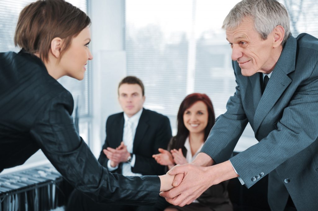 People shaking hands