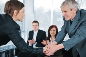 People shaking hands