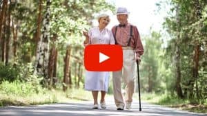 Older couple walking