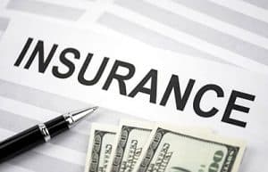 Insurance paper with money