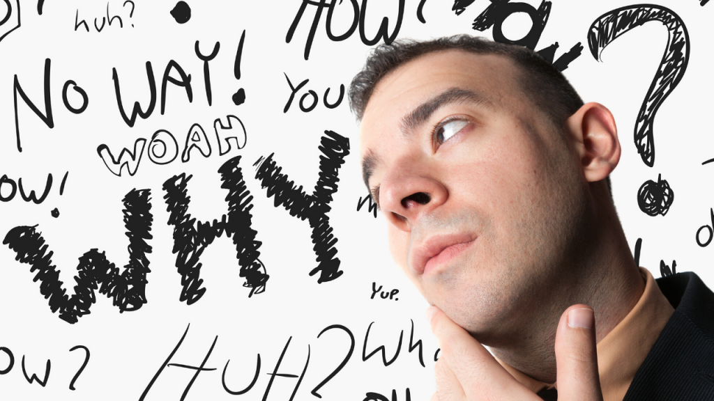Image of a person asking questions
