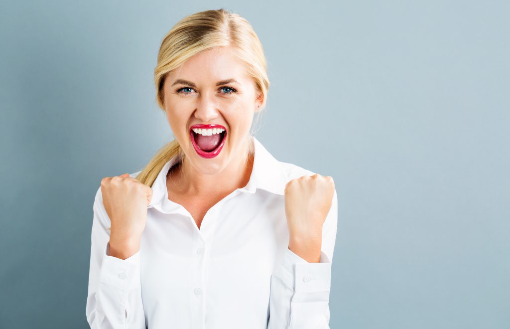Image of an excited person