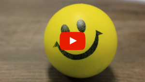 Yellow ball with a smiley face
