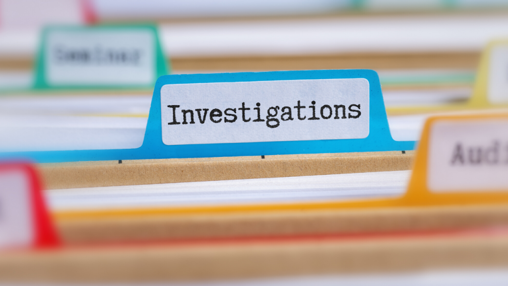 Investigations file folder