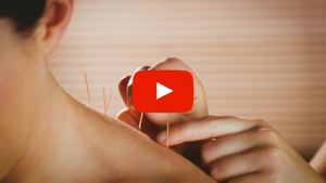 Person receiving acupuncture