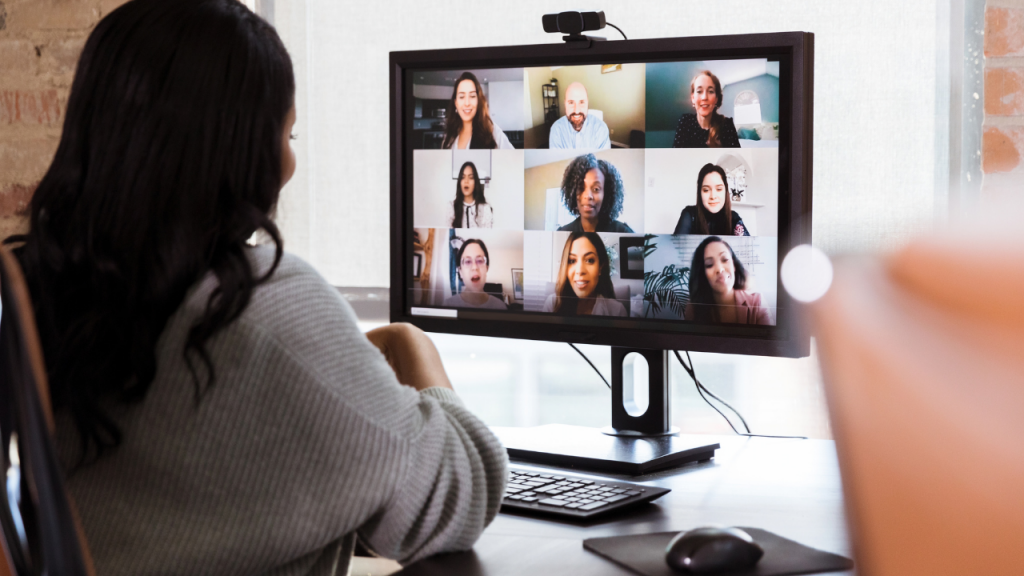 Person on a video conference