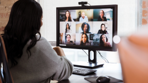 Person on a video conference