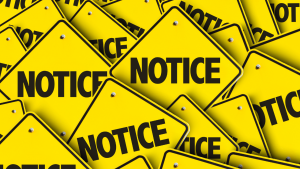 Notice signs