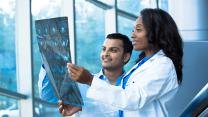 Doctors reviewing PET Images