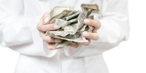 Person holding money