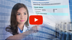 Image of doctor searching medical records system