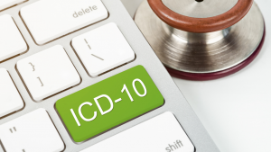 ICD-10 key on a keyboard