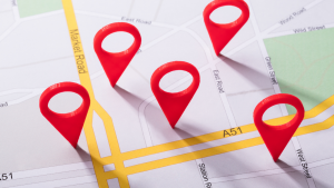 Markers on a map