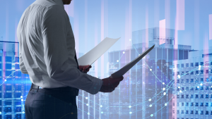 Image of person reviewing report