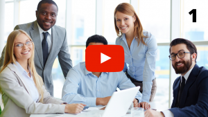 a group of smiling business people