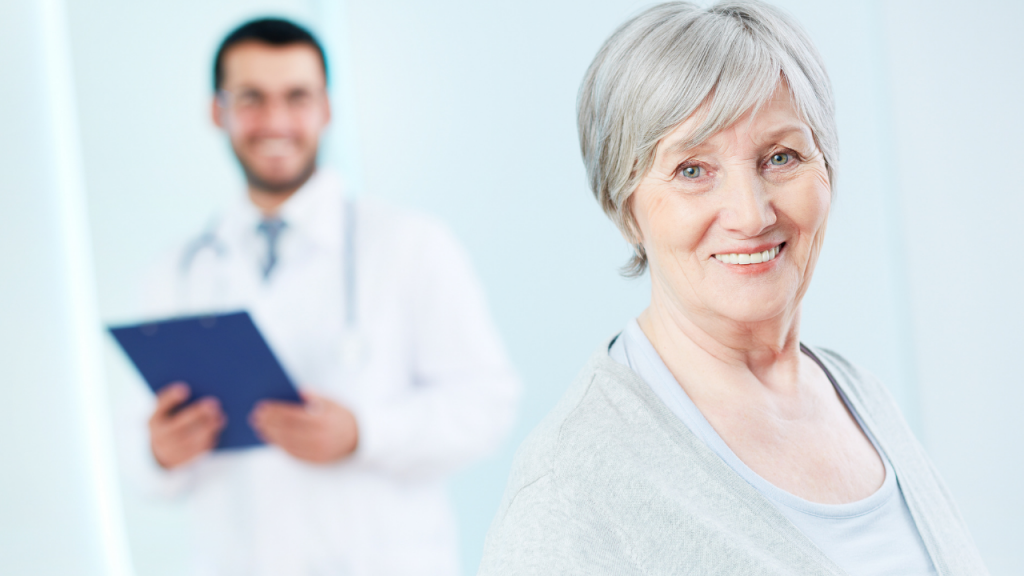 Smiling elderly woman