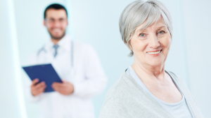 Smiling elderly woman