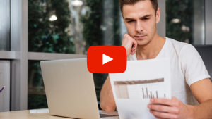 Person reviewing financial documents
