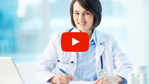Doctor sitting at a desk