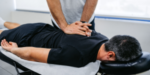 Person receiving a massage