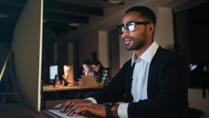 Person using a computer