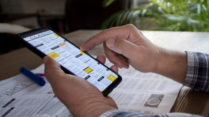 Person using a tablet