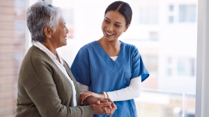 Doctor talking with patient