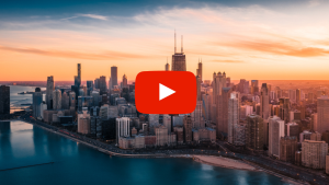 Chicago skyline at night