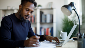 Person doing research