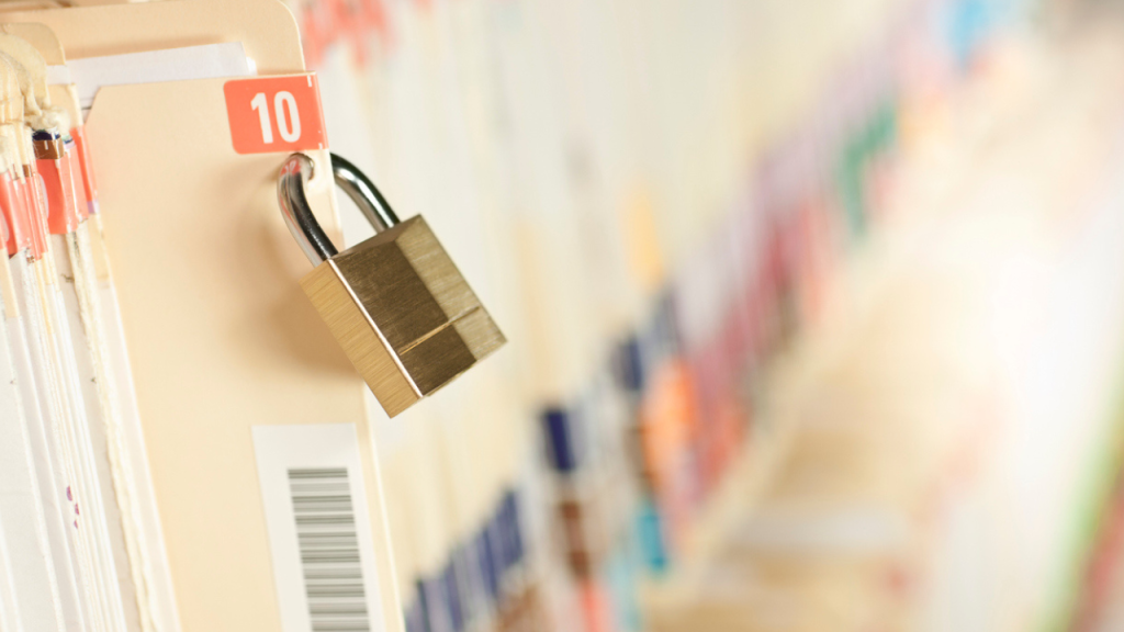 Medical Record with a lock