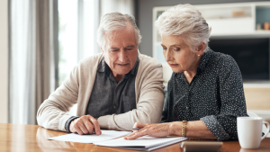 people reviewing financial data