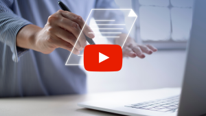 Person electronically signing a form